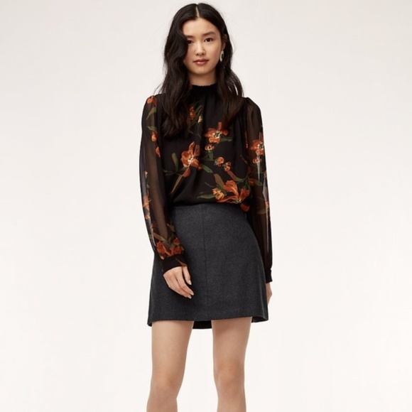 Wilfred Dresses & Skirts - Wilfred 8 Heather Charcoal Essonne WoolBlend Skirt